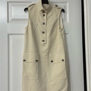 Carlisle Cream Midi Dress with Button Details